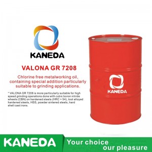 KANEDA VALONA GR 7208 Huile de travail du métal sans chlore, contenant une addition spéciale particulièrement adaptée aux applications de meulage.