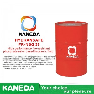 KANEDA HYDRANSAFE FR-NSG 38 Fluide hydraulique à base d'ester de phosphate, ignifuge et hautes performances.