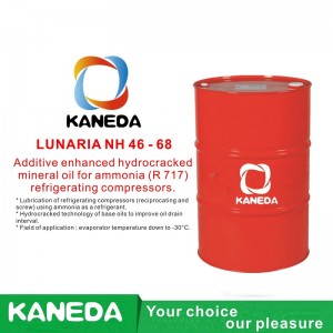 KANEDA LUNARIA NH 46 - 68 Huile minérale hydrocraquée renforcée par additif pour compresseurs frigorifiques à l'ammoniac (R 717).