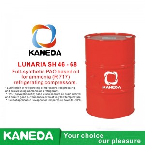 KANEDA LUNARIA SH 46 - 68 Huile de synthèse pour compresseurs frigorifiques à l'ammoniac (R 717) à base de PAO.