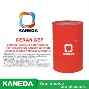 KANEDA CERAN GEP Graisse complexe à base de sulfonate de calcium haute température et extrêmement résistante à l'eau, avec lubrifiants solides.
